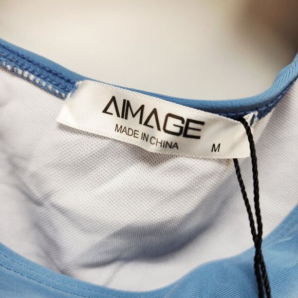 Blue One-Piece Swimsuit Knot Front & Cutout Detail Adjustable Straps  Size - Picture 4 of 5